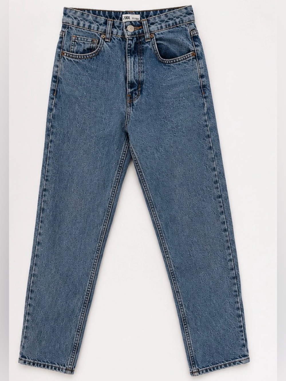 ZARA NWOT Vintage High-Waisted Mom Jeans medium wash Denim USA 0 / EUR 32